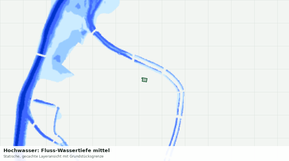 Statische Kartenansicht: Hochwasser: Fluss-Wassertiefe mittel