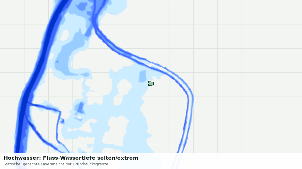 Statische Kartenansicht: Hochwasser: Fluss-Wassertiefe selten/extrem