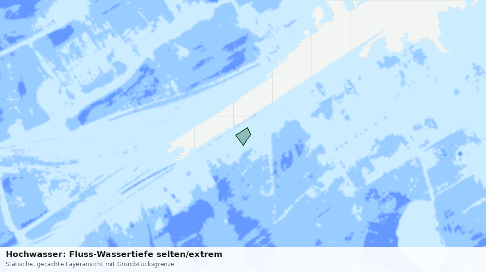 Statische Kartenansicht: Hochwasser: Fluss-Wassertiefe selten/extrem