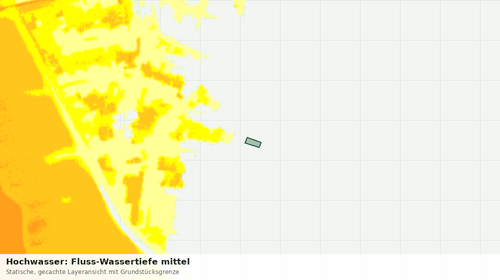 Statische Kartenansicht: Hochwasser: Fluss-Wassertiefe mittel