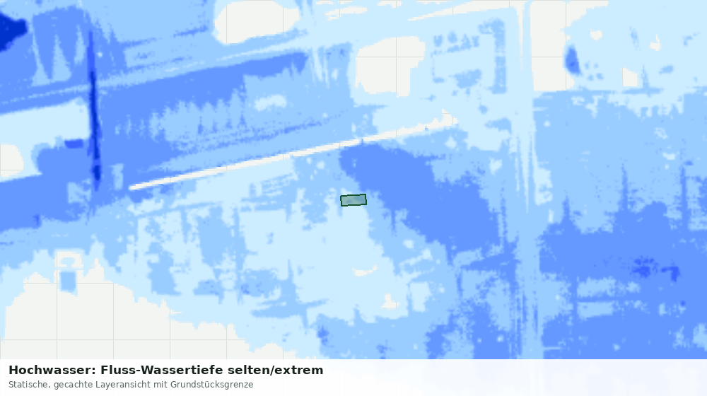 Statische Kartenansicht: Hochwasser: Fluss-Wassertiefe selten/extrem
