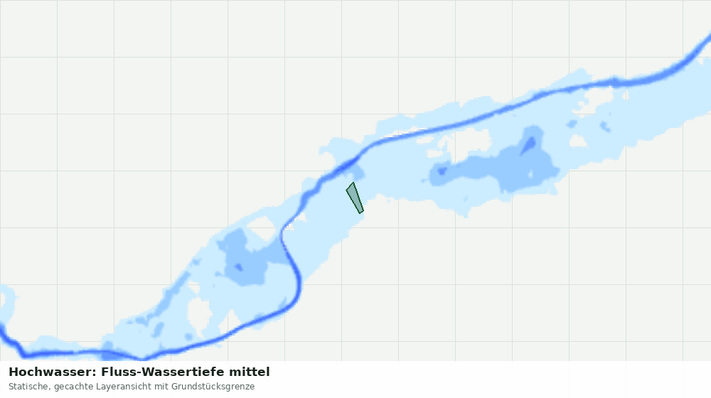 Statische Kartenansicht: Hochwasser: Fluss-Wassertiefe mittel