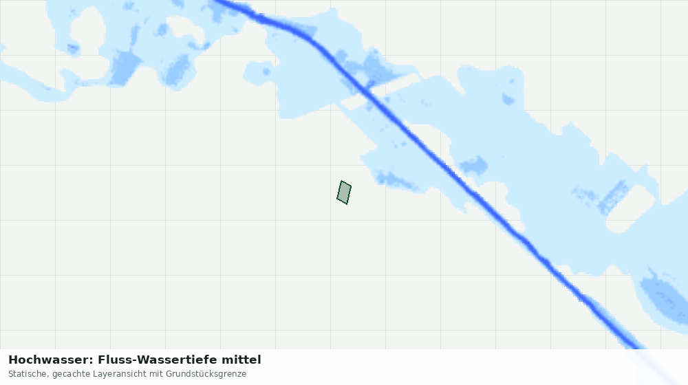 Statische Kartenansicht: Hochwasser: Fluss-Wassertiefe mittel