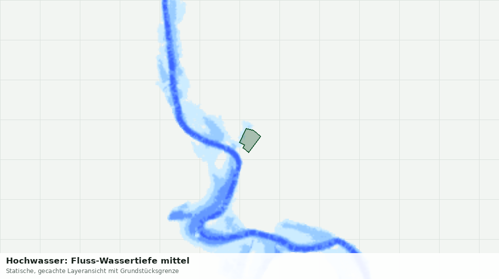 Statische Kartenansicht: Hochwasser: Fluss-Wassertiefe mittel