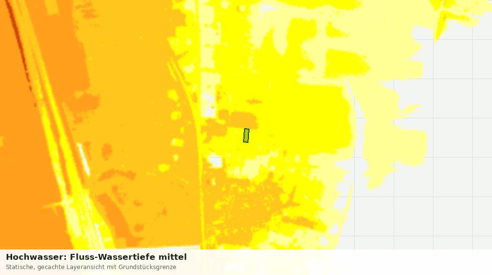 Statische Kartenansicht: Hochwasser: Fluss-Wassertiefe mittel