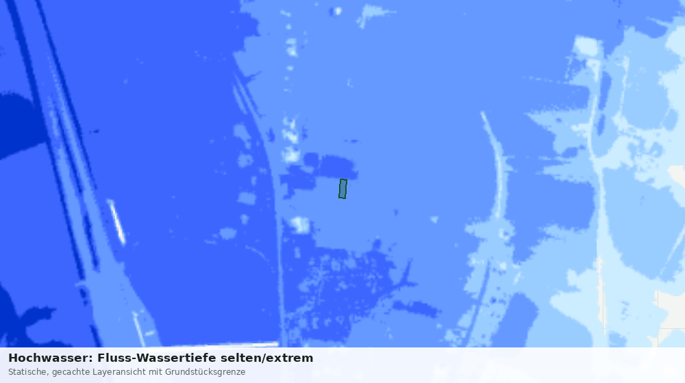 Statische Kartenansicht: Hochwasser: Fluss-Wassertiefe selten/extrem
