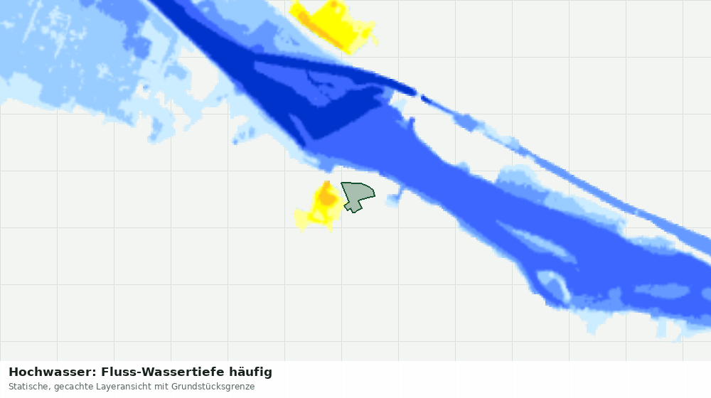 Statische Kartenansicht: Hochwasser: Fluss-Wassertiefe häufig