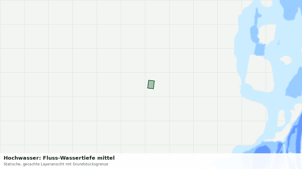 Statische Kartenansicht: Hochwasser: Fluss-Wassertiefe mittel