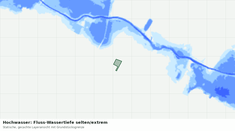 Statische Kartenansicht: Hochwasser: Fluss-Wassertiefe selten/extrem