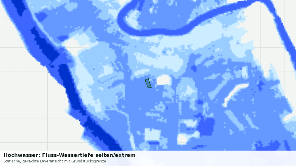 Statische Kartenansicht: Hochwasser: Fluss-Wassertiefe selten/extrem
