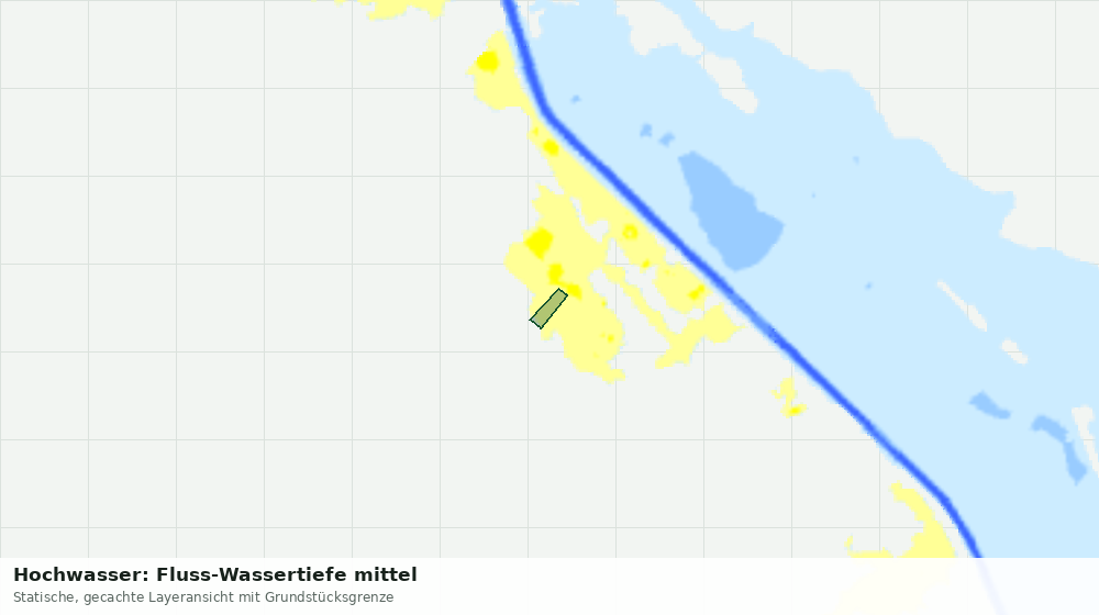 Statische Kartenansicht: Hochwasser: Fluss-Wassertiefe mittel