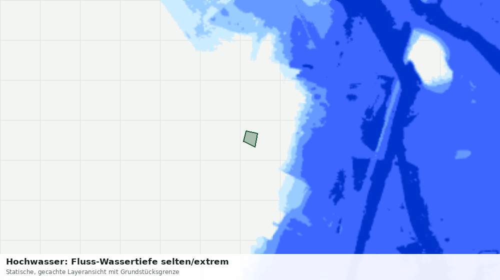 Statische Kartenansicht: Hochwasser: Fluss-Wassertiefe selten/extrem