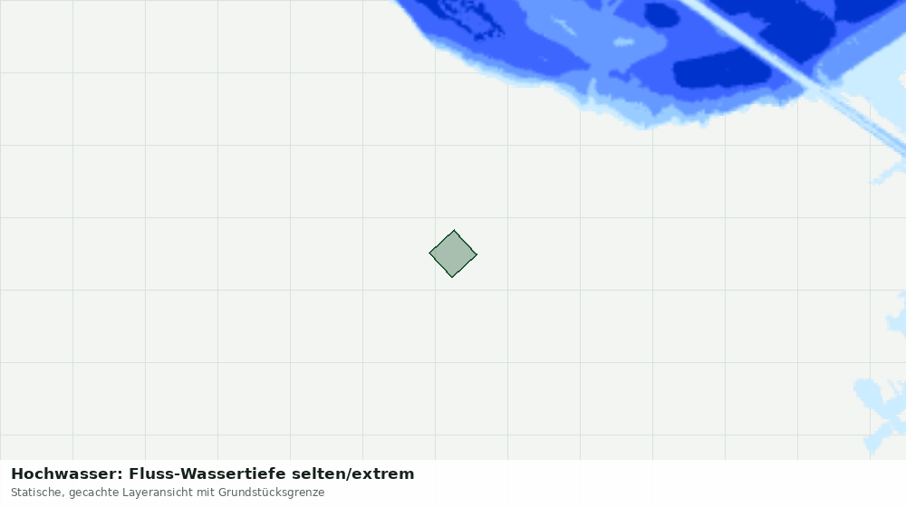 Statische Kartenansicht: Hochwasser: Fluss-Wassertiefe selten/extrem