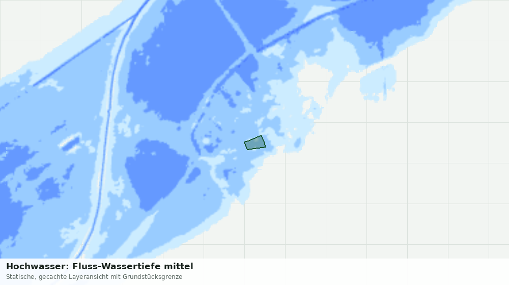 Statische Kartenansicht: Hochwasser: Fluss-Wassertiefe mittel