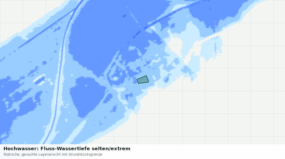 Statische Kartenansicht: Hochwasser: Fluss-Wassertiefe selten/extrem