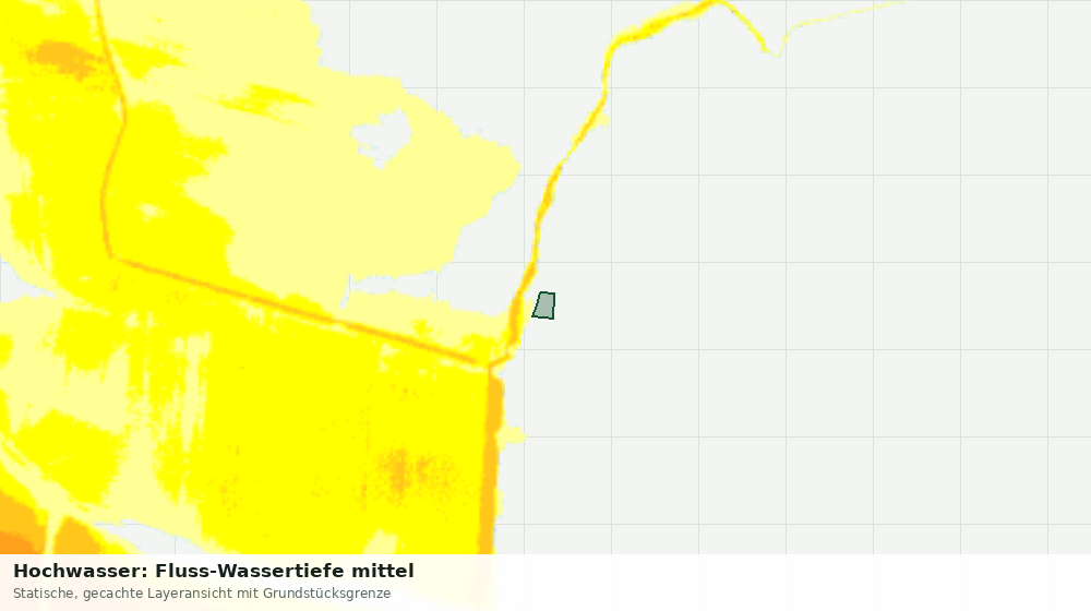 Statische Kartenansicht: Hochwasser: Fluss-Wassertiefe mittel