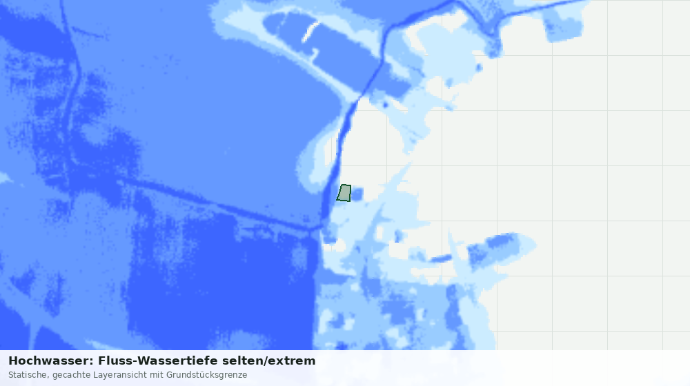 Statische Kartenansicht: Hochwasser: Fluss-Wassertiefe selten/extrem