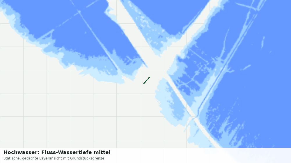 Statische Kartenansicht: Hochwasser: Fluss-Wassertiefe mittel
