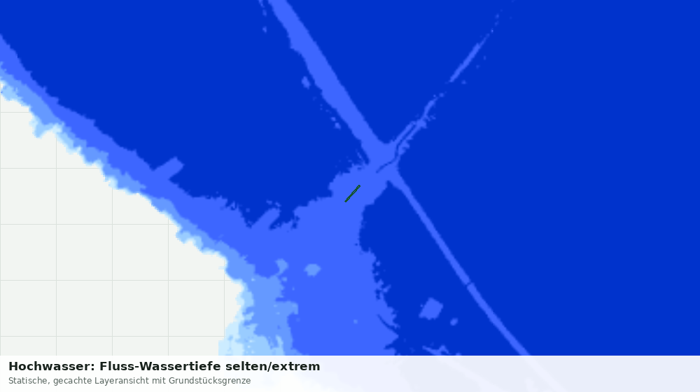 Statische Kartenansicht: Hochwasser: Fluss-Wassertiefe selten/extrem