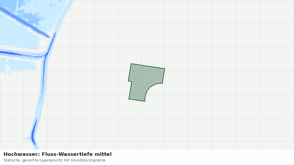 Statische Kartenansicht: Hochwasser: Fluss-Wassertiefe mittel