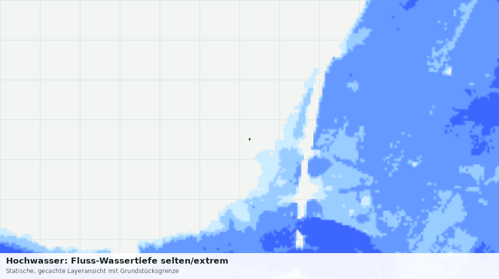 Statische Kartenansicht: Hochwasser: Fluss-Wassertiefe selten/extrem