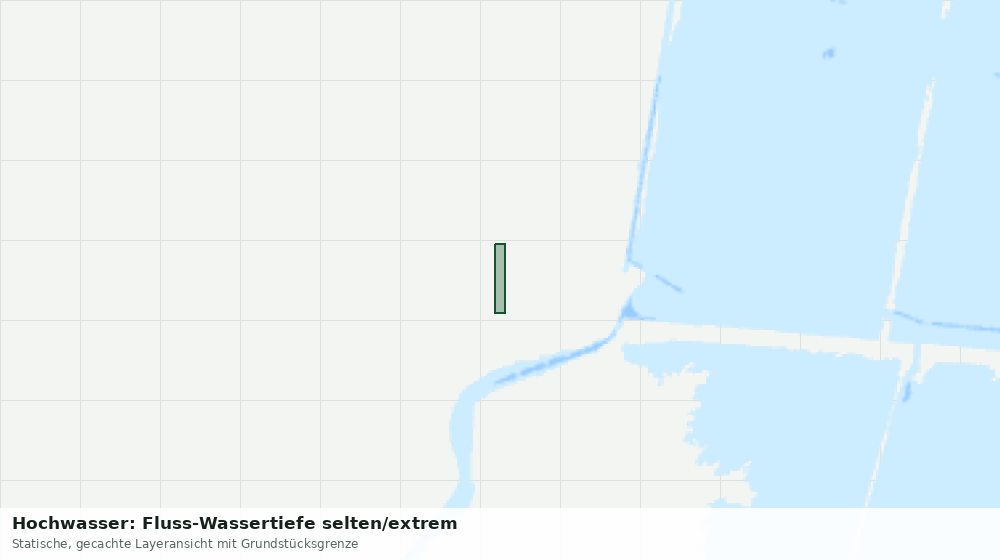 Statische Kartenansicht: Hochwasser: Fluss-Wassertiefe selten/extrem