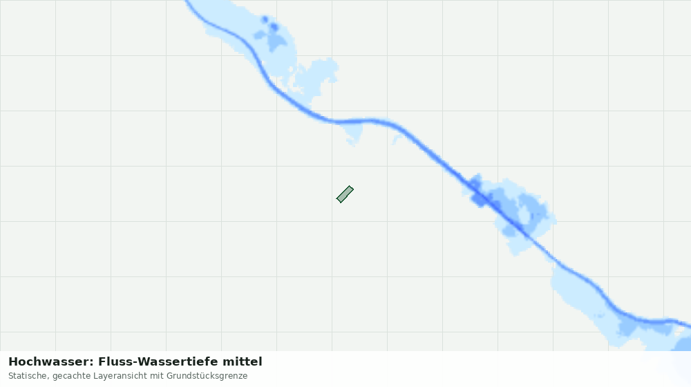Statische Kartenansicht: Hochwasser: Fluss-Wassertiefe mittel