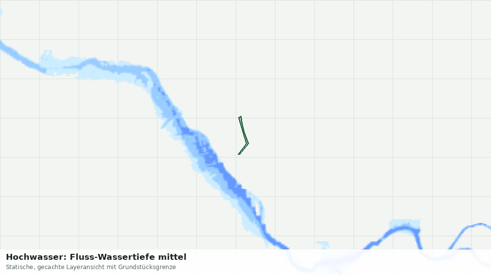 Statische Kartenansicht: Hochwasser: Fluss-Wassertiefe mittel