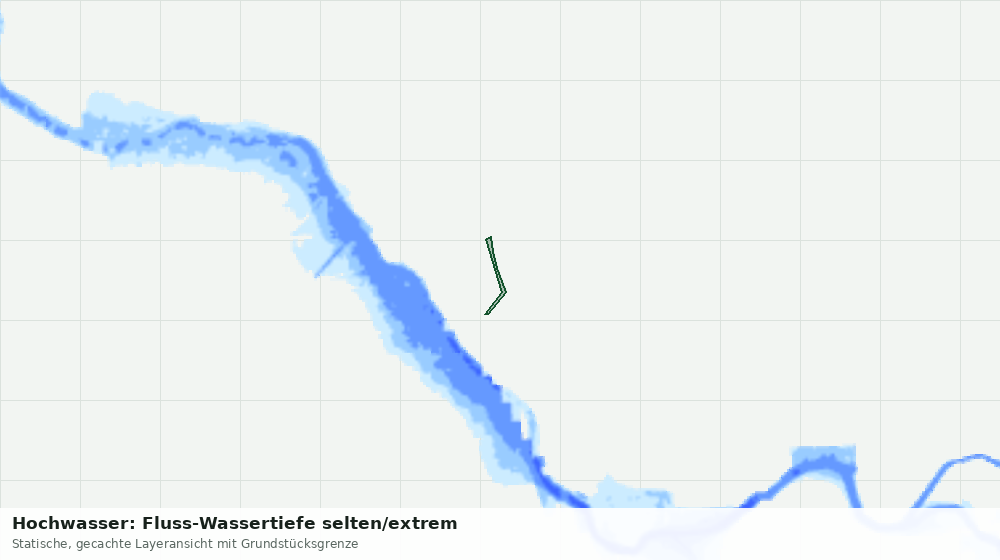 Statische Kartenansicht: Hochwasser: Fluss-Wassertiefe selten/extrem