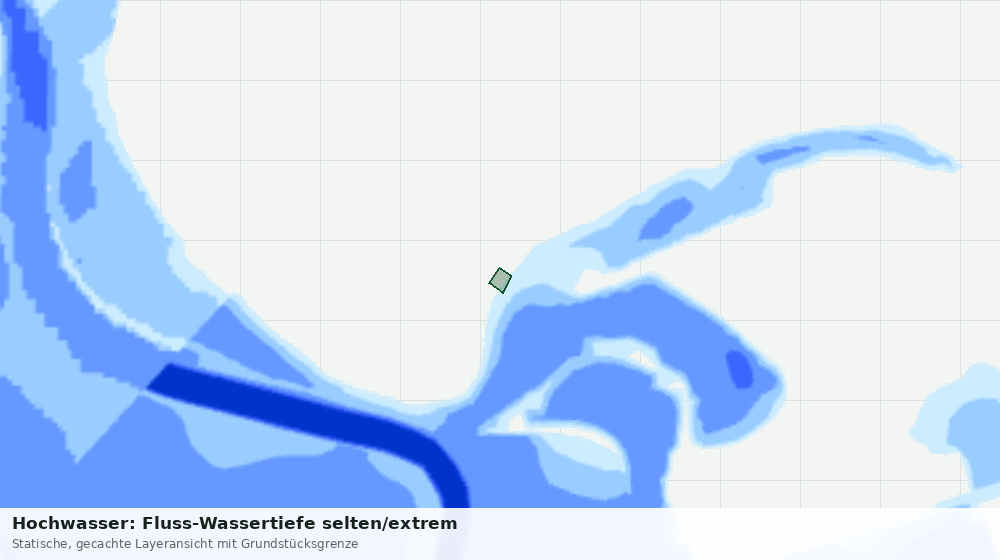 Statische Kartenansicht: Hochwasser: Fluss-Wassertiefe selten/extrem