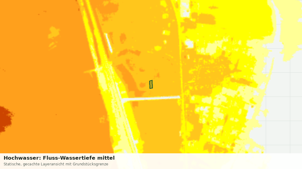 Statische Kartenansicht: Hochwasser: Fluss-Wassertiefe mittel