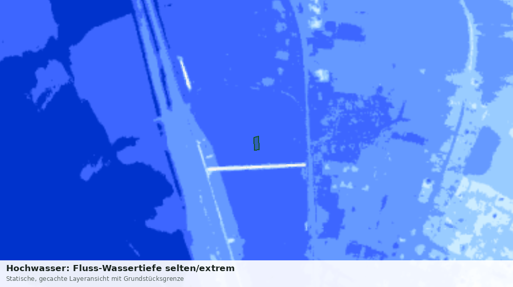 Statische Kartenansicht: Hochwasser: Fluss-Wassertiefe selten/extrem