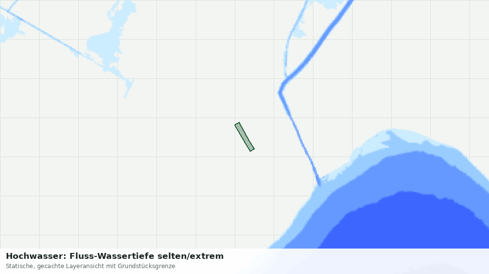 Statische Kartenansicht: Hochwasser: Fluss-Wassertiefe selten/extrem