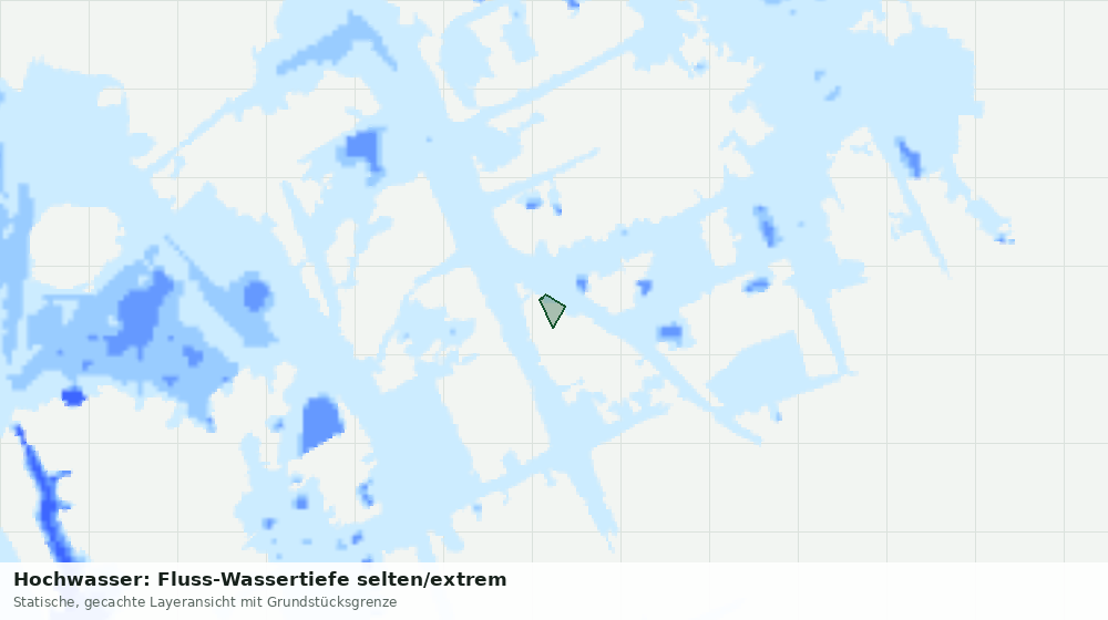 Statische Kartenansicht: Hochwasser: Fluss-Wassertiefe selten/extrem