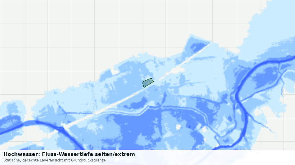 Statische Kartenansicht: Hochwasser: Fluss-Wassertiefe selten/extrem