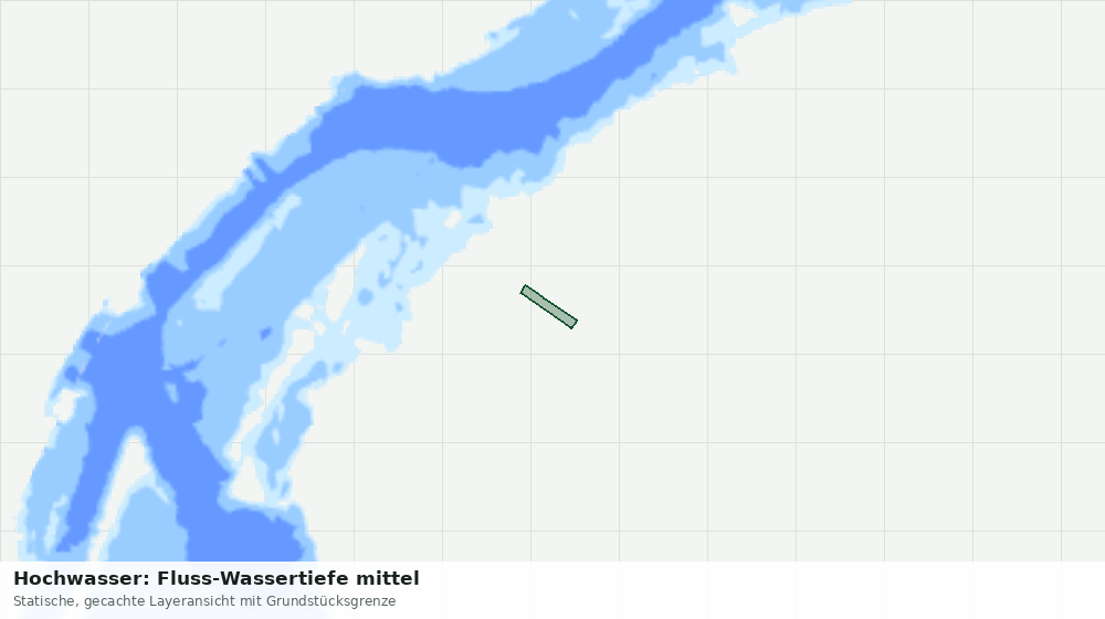 Statische Kartenansicht: Hochwasser: Fluss-Wassertiefe mittel
