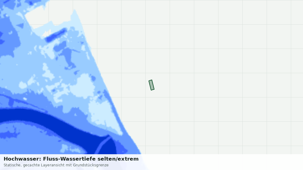 Statische Kartenansicht: Hochwasser: Fluss-Wassertiefe selten/extrem