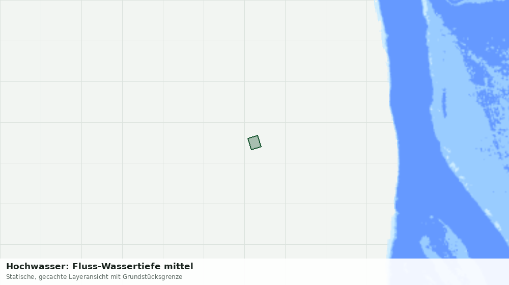 Statische Kartenansicht: Hochwasser: Fluss-Wassertiefe mittel