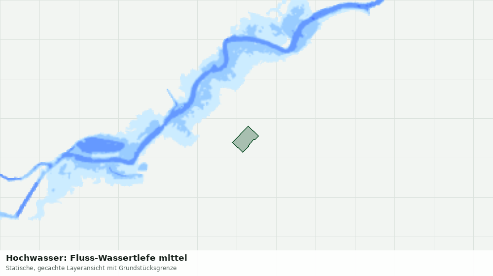Statische Kartenansicht: Hochwasser: Fluss-Wassertiefe mittel