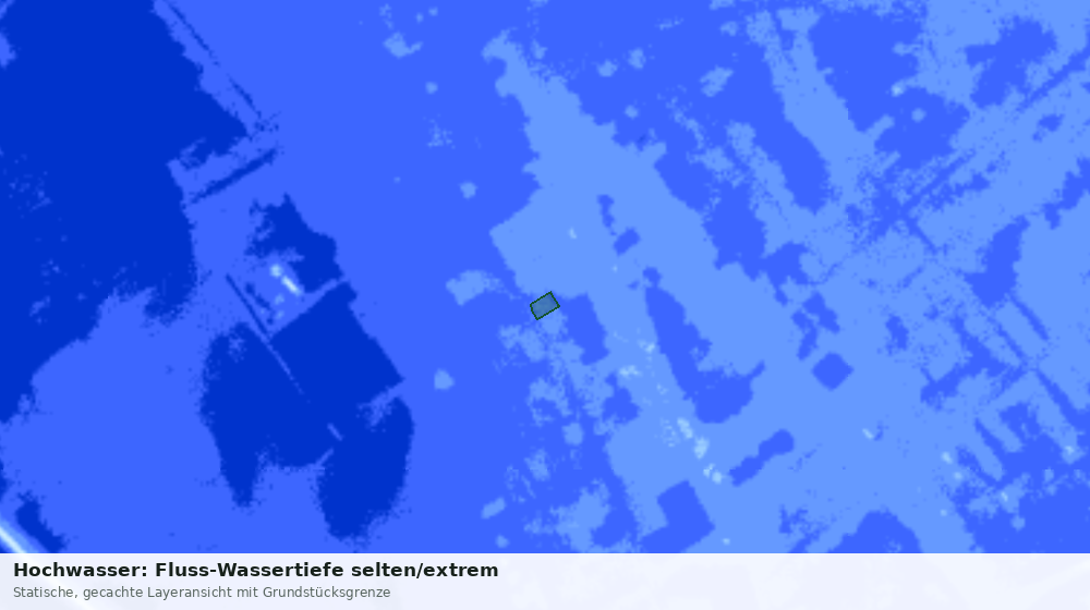 Statische Kartenansicht: Hochwasser: Fluss-Wassertiefe selten/extrem