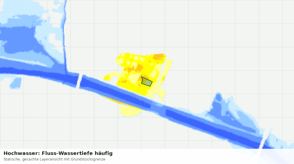 Statische Kartenansicht: Hochwasser: Fluss-Wassertiefe häufig