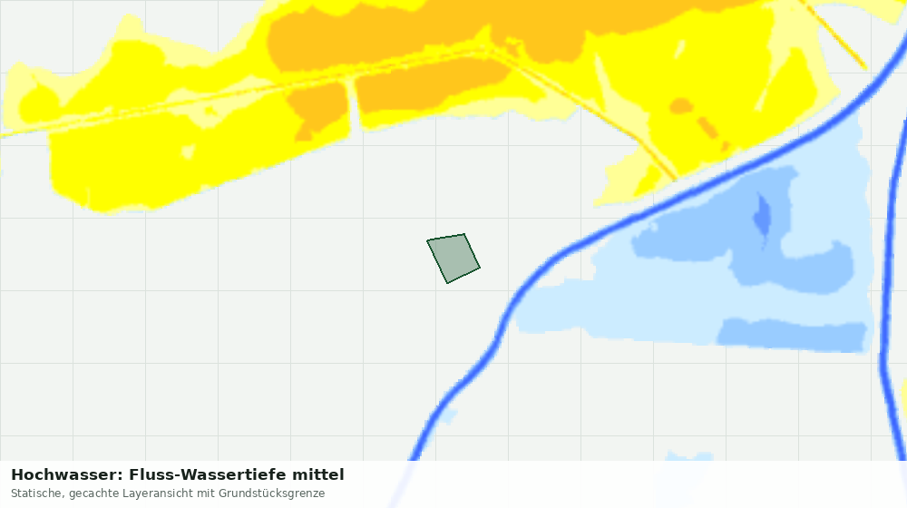Statische Kartenansicht: Hochwasser: Fluss-Wassertiefe mittel