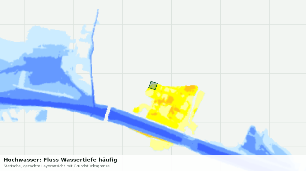 Statische Kartenansicht: Hochwasser: Fluss-Wassertiefe häufig