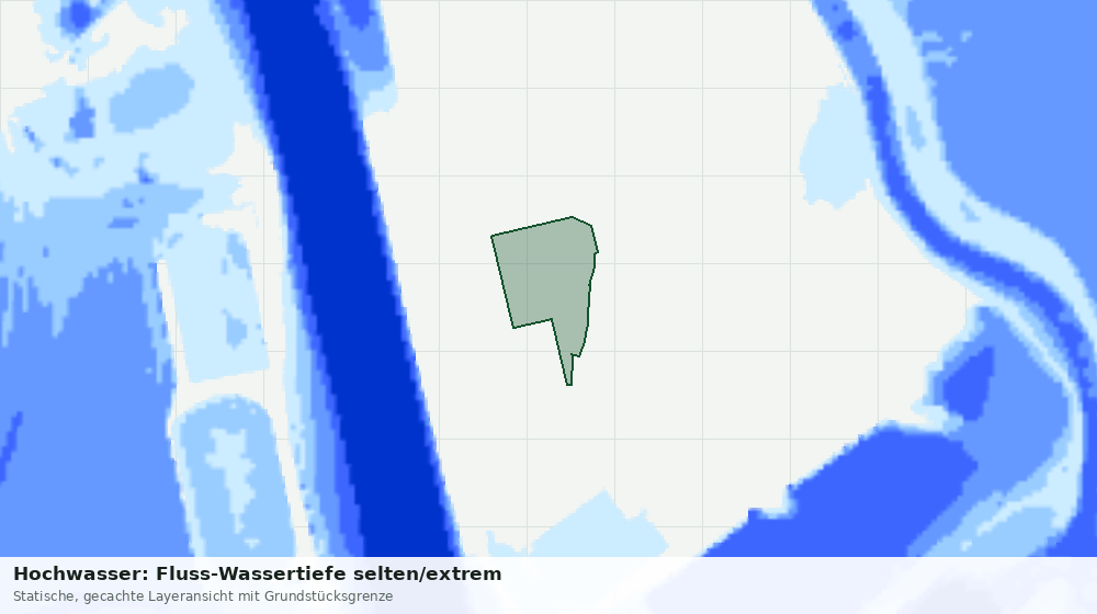 Statische Kartenansicht: Hochwasser: Fluss-Wassertiefe selten/extrem