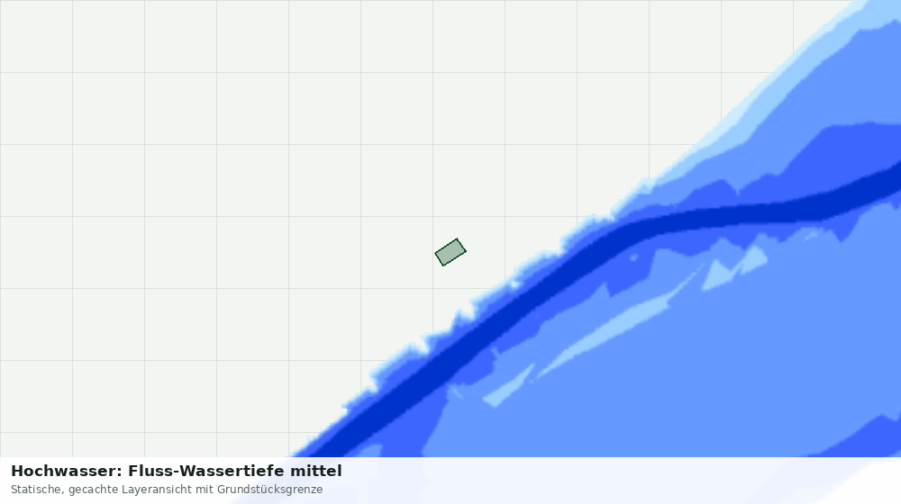 Statische Kartenansicht: Hochwasser: Fluss-Wassertiefe mittel