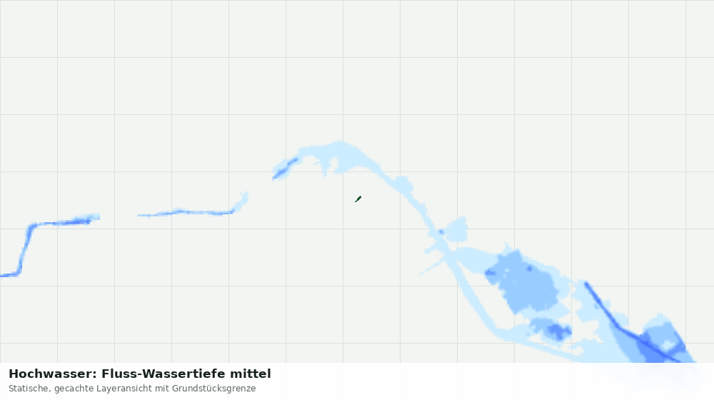 Statische Kartenansicht: Hochwasser: Fluss-Wassertiefe mittel