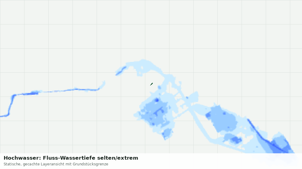 Statische Kartenansicht: Hochwasser: Fluss-Wassertiefe selten/extrem