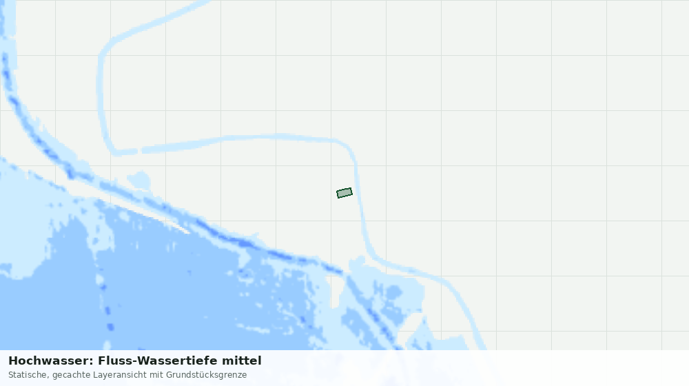 Statische Kartenansicht: Hochwasser: Fluss-Wassertiefe mittel