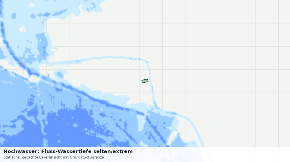 Statische Kartenansicht: Hochwasser: Fluss-Wassertiefe selten/extrem