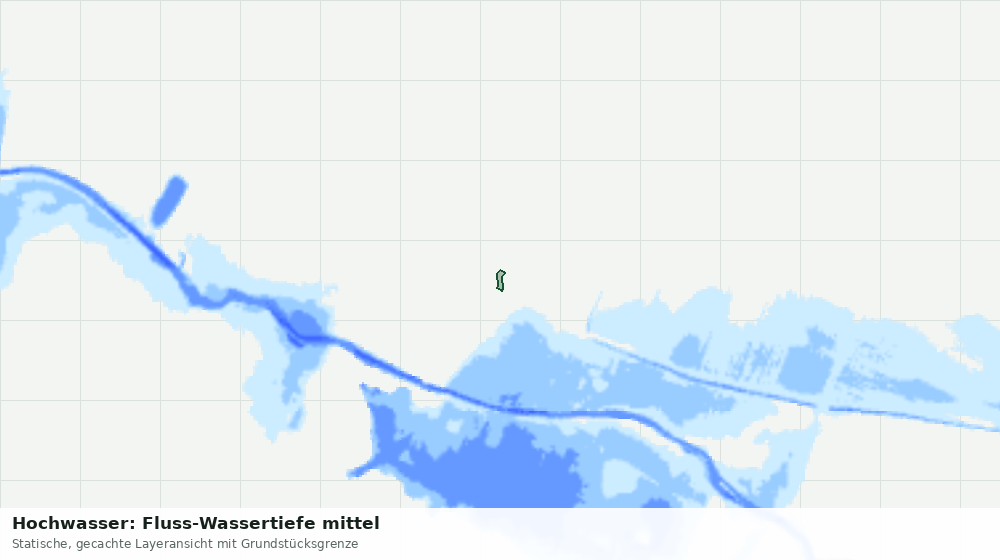 Statische Kartenansicht: Hochwasser: Fluss-Wassertiefe mittel